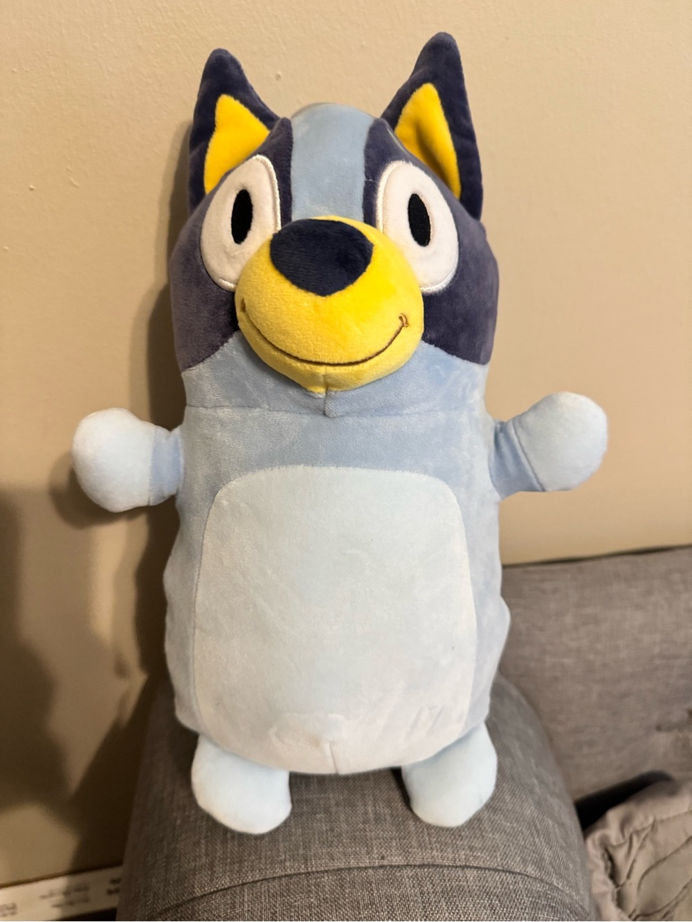 Plush Blue and Yellow Dog Toy - Soft Pet Plush